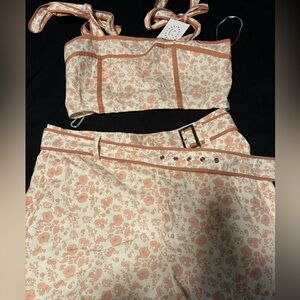 Baevely Promise Fulfilled Floral Crop Top & Shorts (Dusty Peach) from Nanamacs